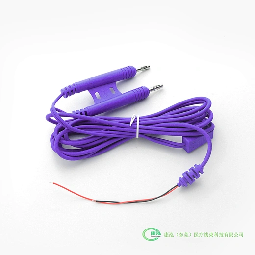 Reusable purple medical HF surgical electrode cable